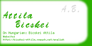 attila bicskei business card